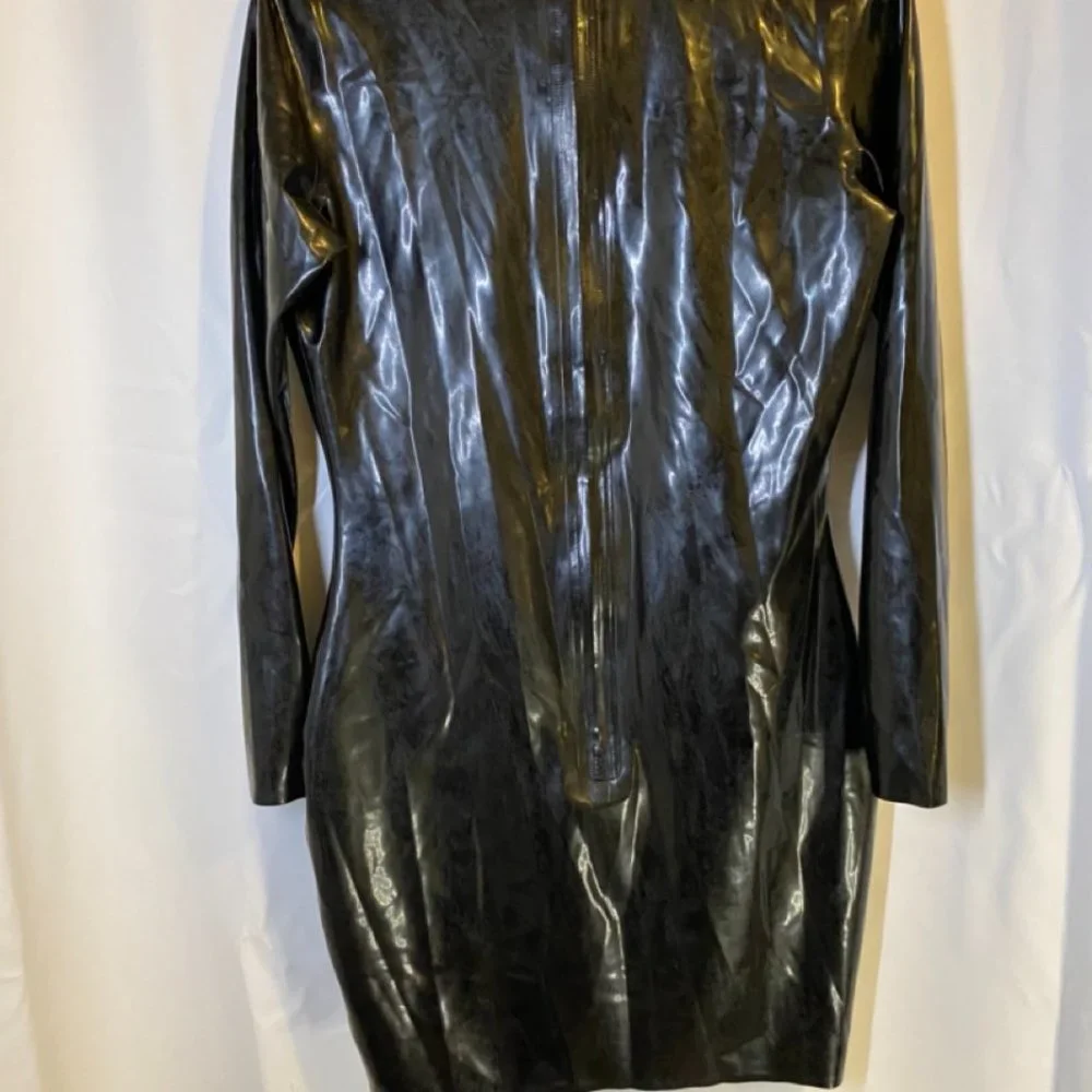 Latex Stripped Dress by Rubber Eva - Picture 4 of 15